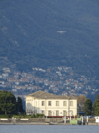 sea plane over villa geno