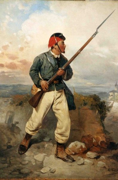Trezzini sergeant in the cacciatori degli apli