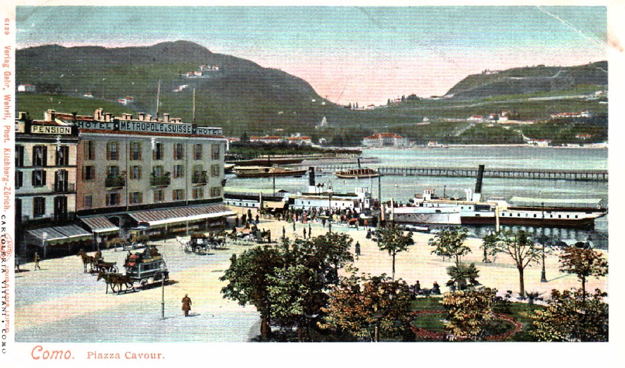 Piazza Cavour 1900s with Metropole Suisse