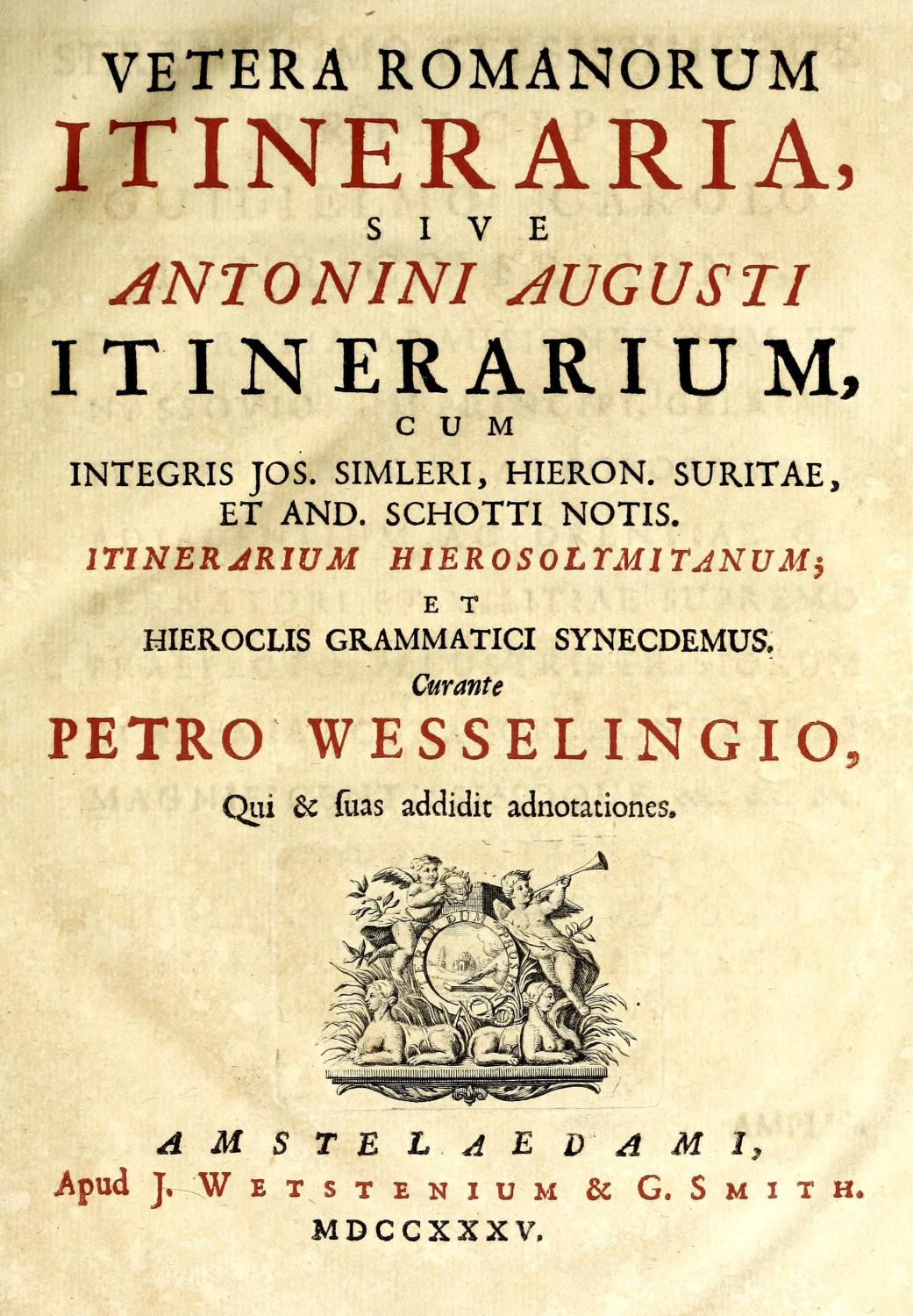 Itinerario Antonini 1542