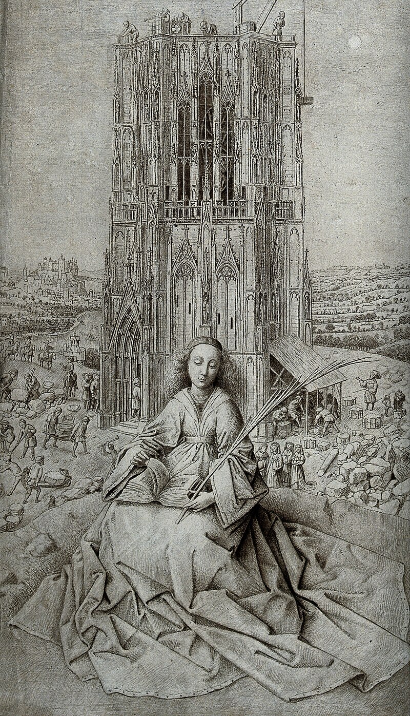 Saint_Barbara._Etching._Wellcome_V0031659